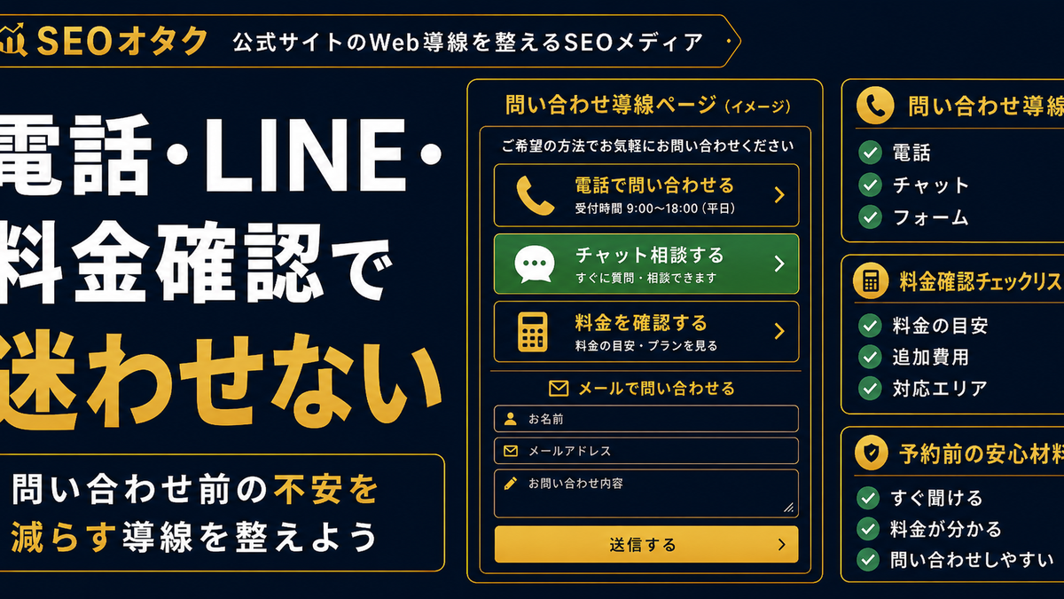 予約導線改善。電話・LINE・料金確認で迷わせない。ヘルス・ホテヘル公式サイト設計