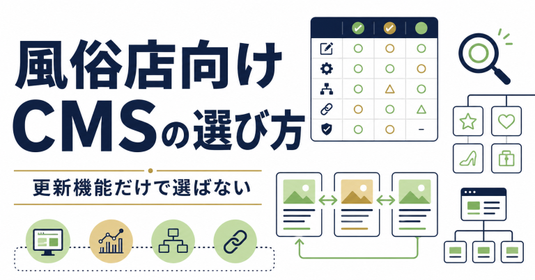 風俗店向けCMSをURL・見出し・カテゴリ・内部リンク・サイトマップなどで比較する選び方